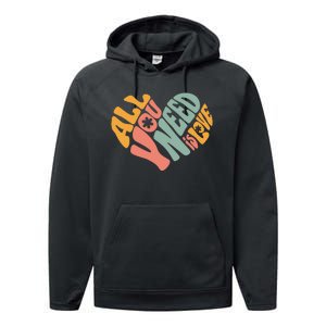 All You Need Is Love Heart Performance Fleece Hoodie