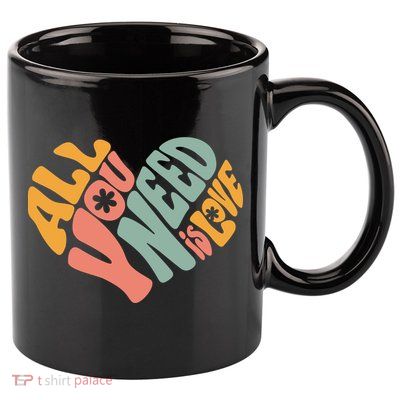 All You Need Is Love Heart 11oz C Handle Ceramic Mug