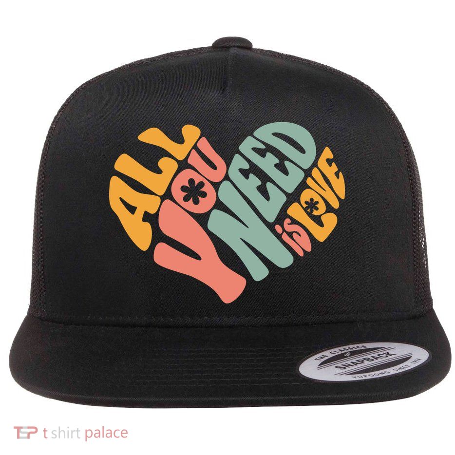 All You Need Is Love Heart Flatbill Hat