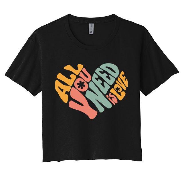 All You Need Is Love Heart Crop Top