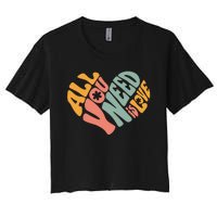 All You Need Is Love Heart Women's Crop Top Tee