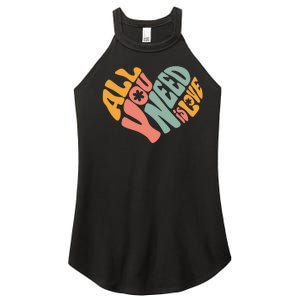 All You Need Is Love Heart Women's Perfect Tri Rocker Tank