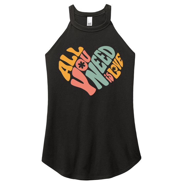 All You Need Is Love Heart Women's Perfect Tri Rocker Tank