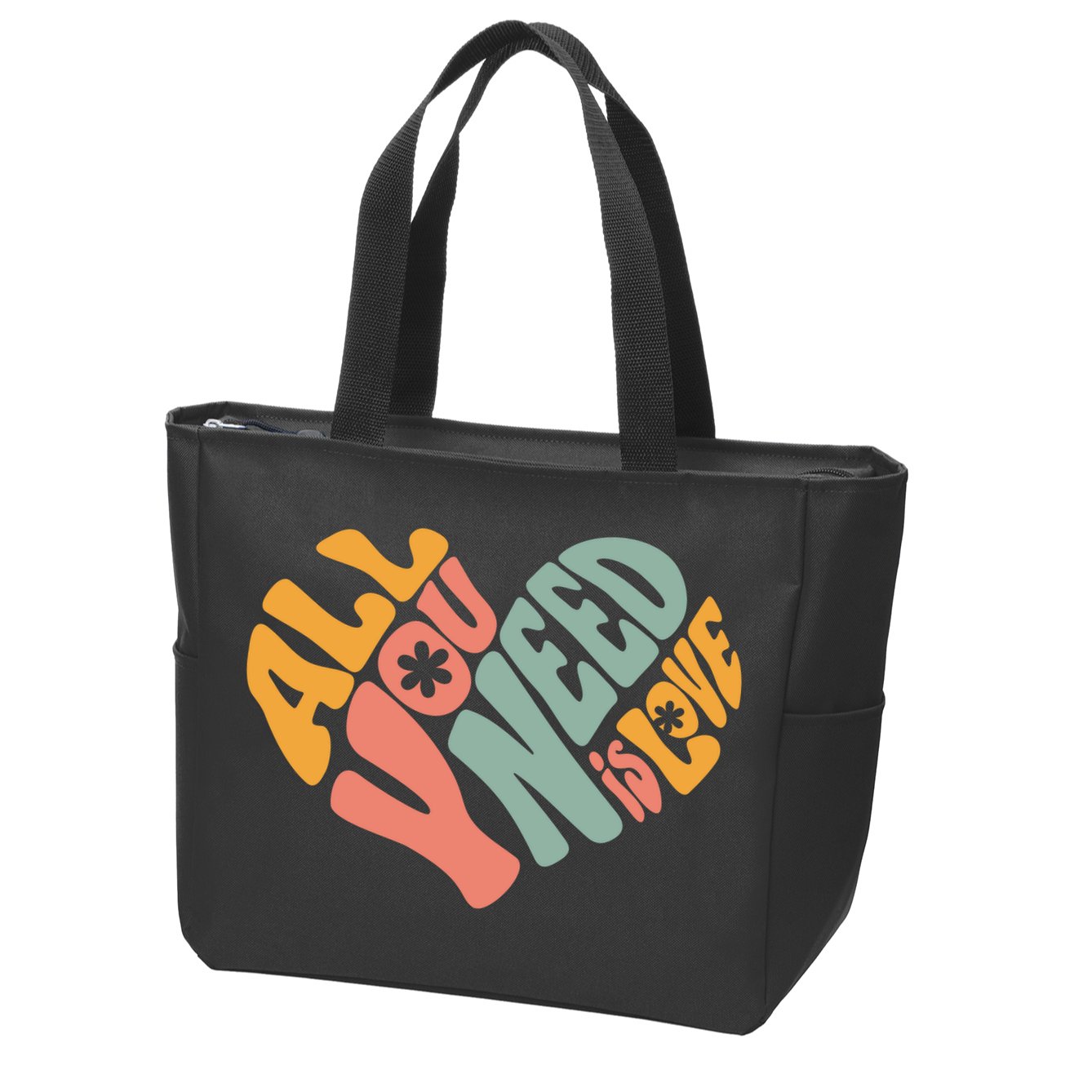 All You Need Is Love Heart Zip Tote Bag