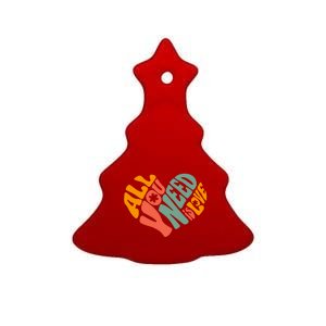 All You Need Is Love Heart Ceramic Tree Ornament