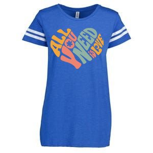 All You Need Is Love Heart Enza Ladies Jersey Football T-Shirt