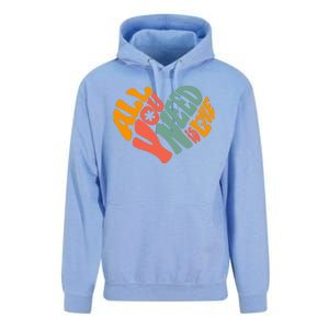 All You Need Is Love Heart Unisex Surf Hoodie