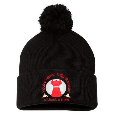 Annie YouRe Never Fully Dressed Without A Smile Pom Pom 12in Knit Beanie