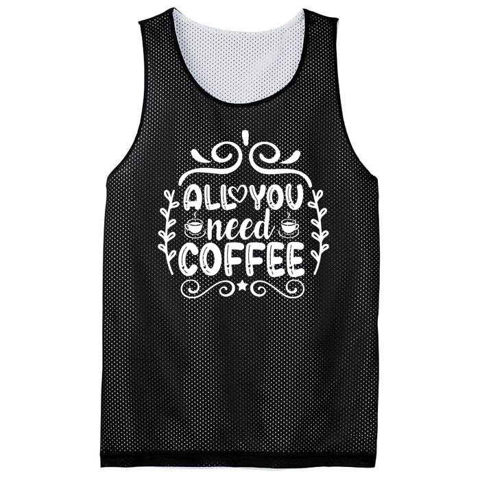 All You Need Coffee Mesh Reversible Basketball Jersey Tank