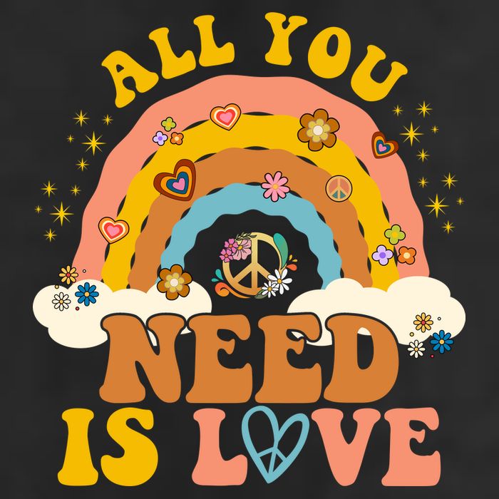 All You Need Is Love Hippie Rainbow Peace Cool Comfort Performance Bucket Hat