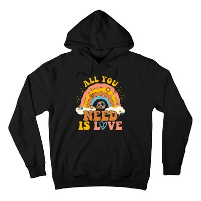 All You Need Is Love Hippie Rainbow Peace Hoodie