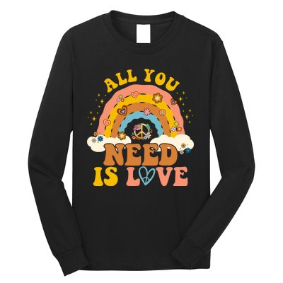 All You Need Is Love Hippie Rainbow Peace Long Sleeve Shirt