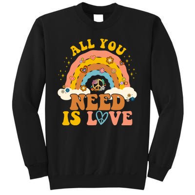 All You Need Is Love Hippie Rainbow Peace Sweatshirt