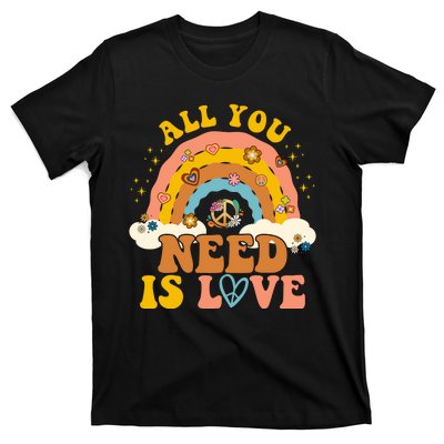 All You Need Is Love Hippie Rainbow Peace T-Shirt