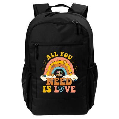 All You Need Is Love Hippie Rainbow Peace Backpack