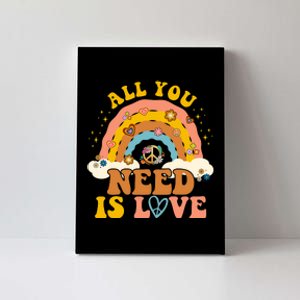 All You Need Is Love Hippie Rainbow Peace Canvas