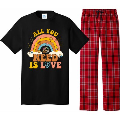 All You Need Is Love Hippie Rainbow Peace Pajama Set