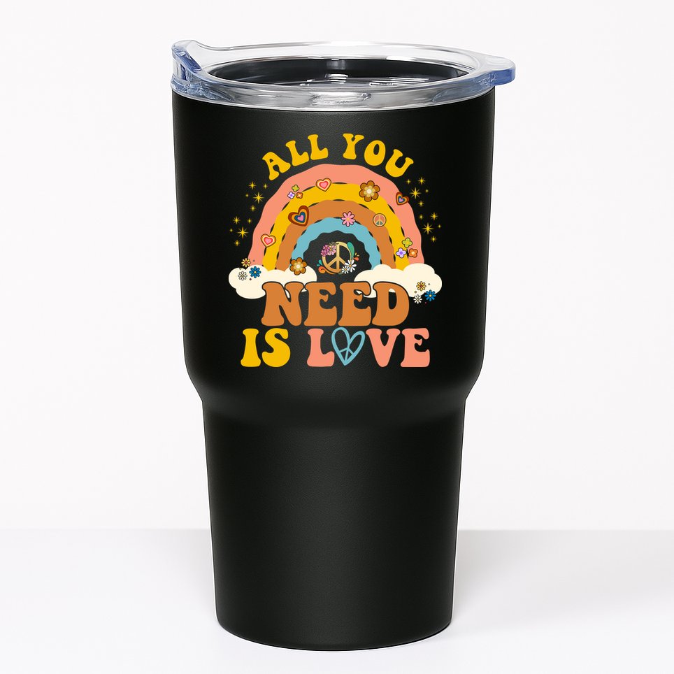 All You Need Is Love Hippie Rainbow Peace Tumbler