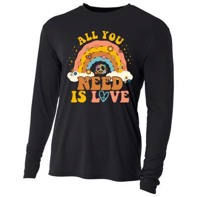 All You Need Is Love Hippie Rainbow Peace Cooling Performance Long Sleeve Crew