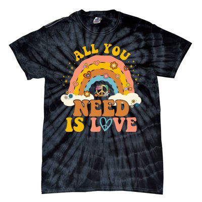 All You Need Is Love Hippie Rainbow Peace Tie-Dye T-Shirt