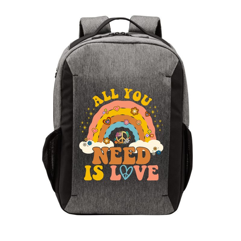 All You Need Is Love Hippie Rainbow Peace Vector Backpack