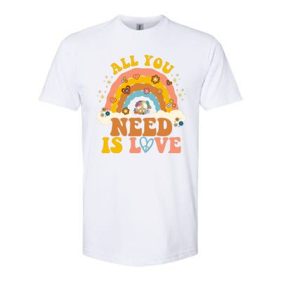 All You Need Is Love Hippie Rainbow Peace Softstyle CVC T-Shirt