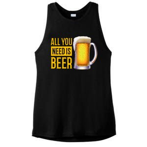 All You Need Is Beer Ladies PosiCharge Tri-Blend Wicking Tank