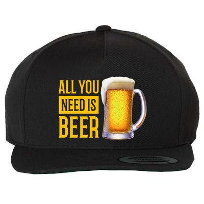 All You Need Is Beer Wool Snapback Cap