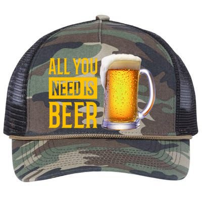 All You Need Is Beer Retro Rope Trucker Hat Cap