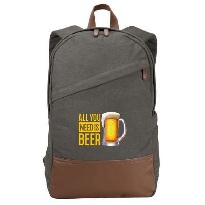 All You Need Is Beer Cotton Canvas Backpack