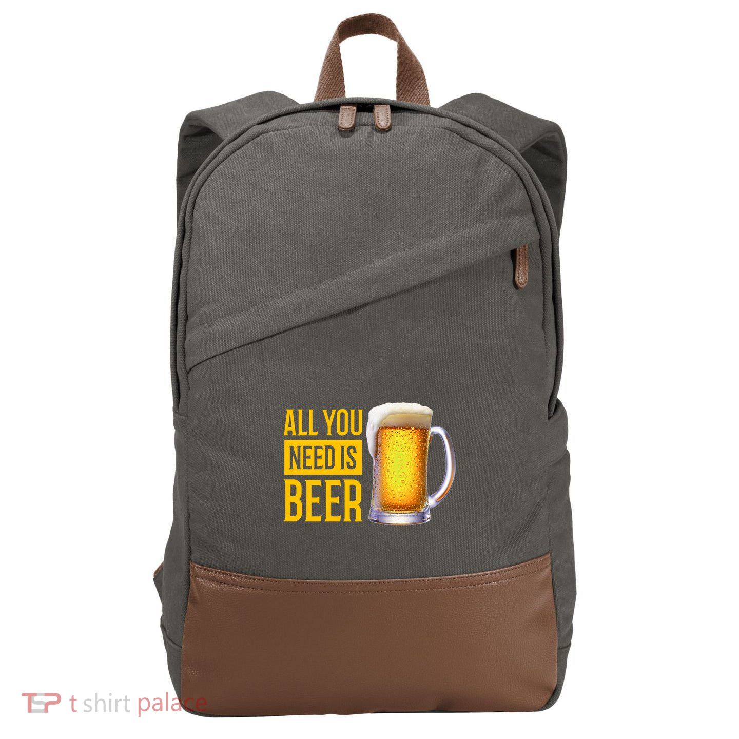 All You Need Is Beer Cotton Canvas Backpack