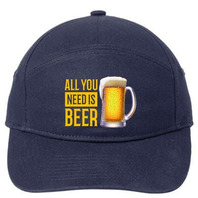 All You Need Is Beer 7-Panel Snapback Hat