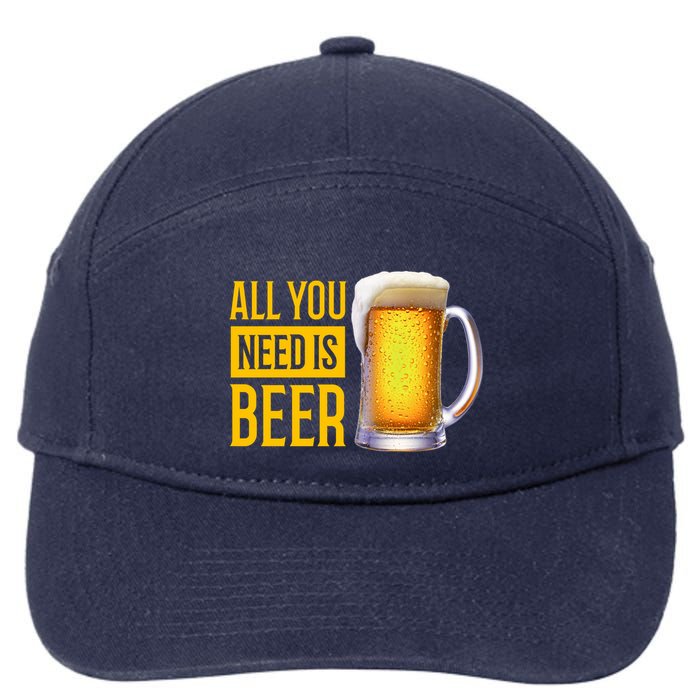 All You Need Is Beer 7-Panel Snapback Hat