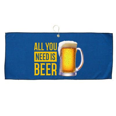 All You Need Is Beer Large Microfiber Waffle Golf Towel