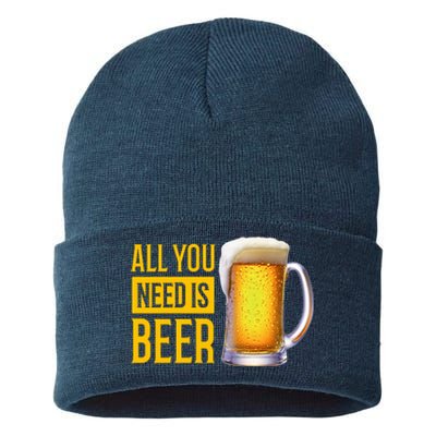 All You Need Is Beer Sustainable Knit Beanie