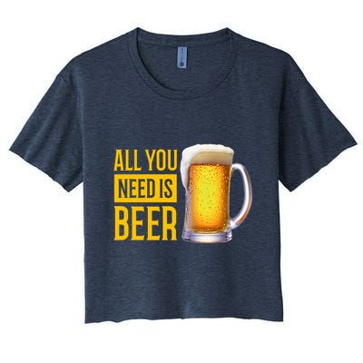All You Need Is Beer Crop Top