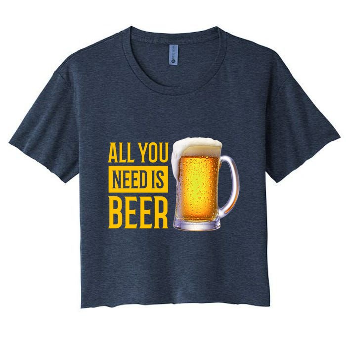 All You Need Is Beer Crop Top