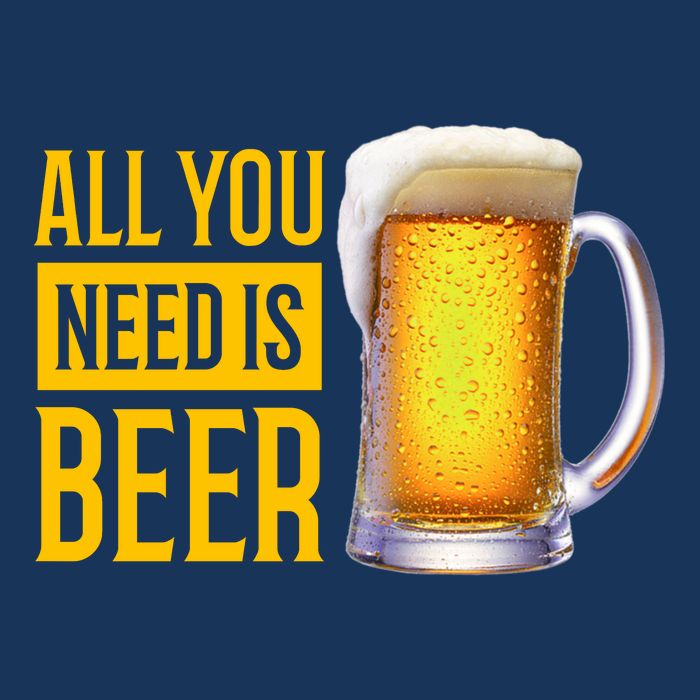 All You Need Is Beer Short Acrylic Beanie