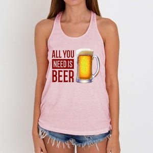 All You Need Is Beer Women's Knotted Racerback Tank