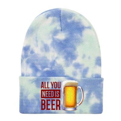 All You Need Is Beer Tie Dye 12in Knit Beanie