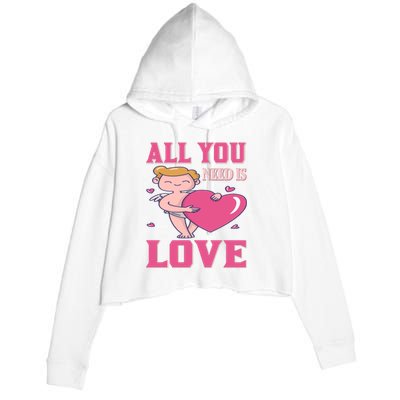 All You Need Is Love Crop Fleece Hoodie