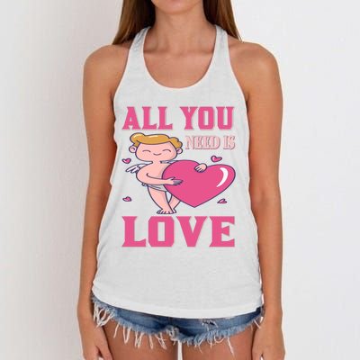 All You Need Is Love Women's Knotted Racerback Tank