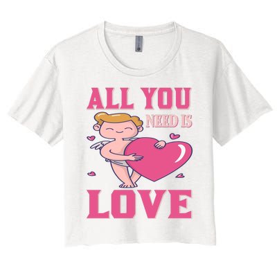 All You Need Is Love Women's Crop Top Tee