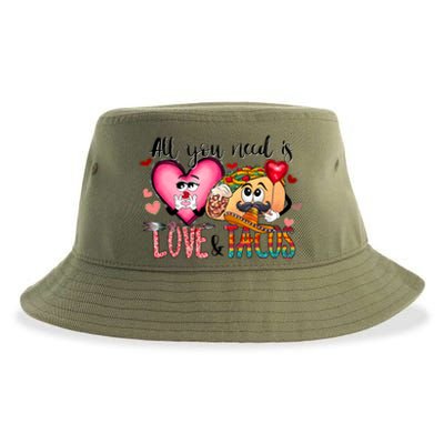 All You Need Is Love And Tacos Sustainable Bucket Hat