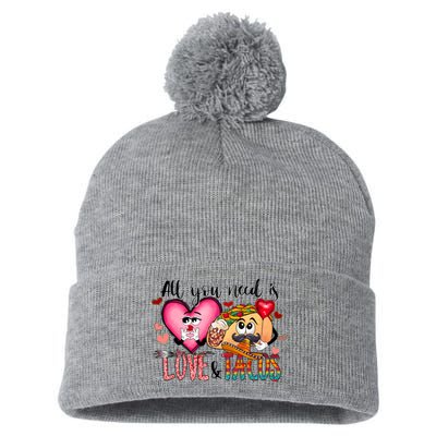 All You Need Is Love And Tacos Pom Pom 12in Knit Beanie