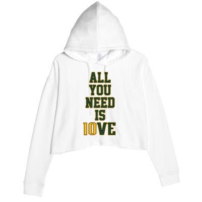 All You Need Is Love Green Bay Football Fan Club All You Need Is Love Crop Fleece Hoodie