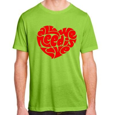 All You Need Is Love Heart Peace Adult ChromaSoft Performance T-Shirt