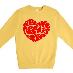 All You Need Is Love Heart Peace Premium Crewneck Sweatshirt