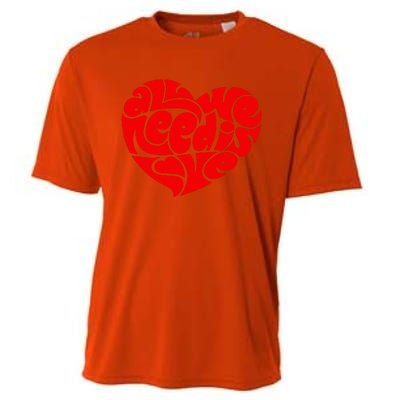 All You Need Is Love Heart Peace Cooling Performance Crew T-Shirt