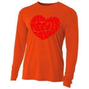 All You Need Is Love Heart Peace Cooling Performance Long Sleeve Crew